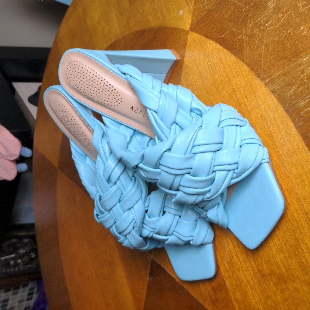 Blue Azalea Wang Sandal Heels